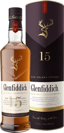 Glenfiddich 15 Jahre Our Solera Fifteen Single Malt Scotsch Whisky In Geschenkpackung | 40 % Vol | 0,7 L