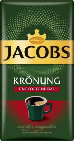 Jacobs Filterkaffee Krönung Entkoffeiniert | Gemahlen | 500g