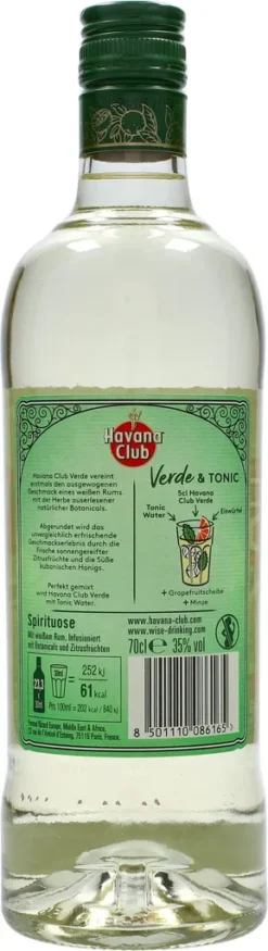 Havana Club Verde Botanicals Spirit Drink Kuba | 35 % Vol | 0,7l -Senseo || Tassimo Verkäufe 847b1c0b26a7bc2ae3003da77cdc439e