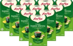 10x BIO YOGI TEA Grüntee Ingwer Zitrone | 10x30,6g