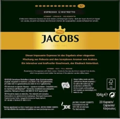 JACOBS Kapseln Espresso Ristretto 200 Nespresso Kompatible Kaffeekapseln -Senseo || Tassimo Verkäufe 8c3e46d77aab8a6759ba1df61ffbe884