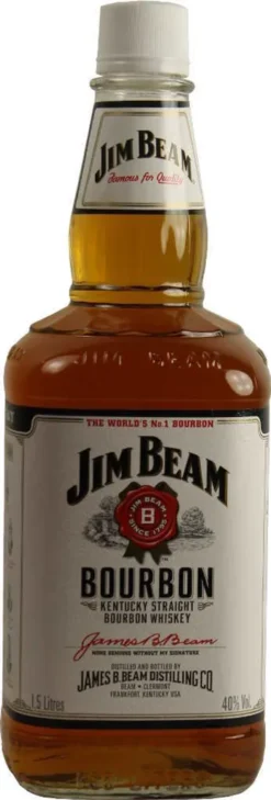Jim Beam White Kentucky Straight Bourbon Whiskey | 40 % Vol | 1,5 L Flasche