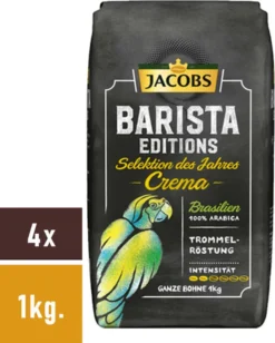 JACOBS Kaffeebohnen Barista Editions Crema Do Brasil 4 X 1 Kg Geröstete Bohnen -Senseo || Tassimo Verkäufe 90b5544119645e8574c4433ffc1193c5