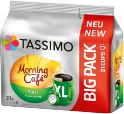 TASSIMO Kapseln Morning Café Filter XL T Discs 1 Packung - 21 Getränke Kaffeekapseln -Senseo || Tassimo Verkäufe 917d4daac9310208afb0c628d4c7bf87