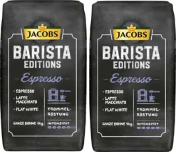 JACOBS Kaffeebohnen Barista Editions Espresso 2 X 1 Kg Espressobohnen Ganze Bohne