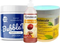 Bubble Tea Set - Blaubeerkugeln, Maracujasirup, Jasmintee, Tassen Und Strohhalme