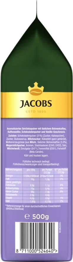 JACOBS Typ Cappuccino Choco Vanille Mit Milka 12 X 500 G Beutel -Senseo || Tassimo Verkäufe 957aa26894a40cc32514a39996c2af66