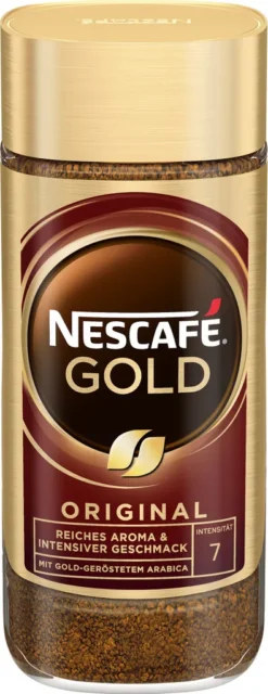 Nestlé® Nescafé Gold Das Original, Löslicher Bohnenkaffee, Kaffee, Gemahlener Röstkaffee, Glas, 100 G -Senseo || Tassimo Verkäufe 968b64e61d1f90b540ac2a7279441442