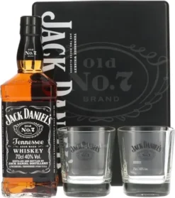 JACK DANIELS GESCHENKBOX (Blechbox) Limited Edition 2021 Mit 2 Gläsern 0,7L Alc. 40% Vol.