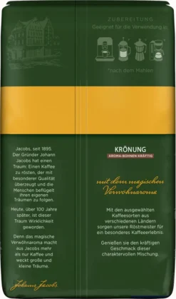 JACOBS Kaffeebohnen Krönung Aroma-Bohne Kräftig 500g Ganze Kaffee Bohnen -Senseo || Tassimo Verkäufe 9aef5629dbdb0787e555db4be814edac