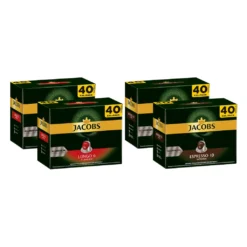 JACOBS Kapseln Nespresso®* Kompatibel 2 X 40 Lungo 6 Classico + 2 X 40 Espresso 10 Intenso XXL-Pack - Insgesamt 160 Getränke -Senseo || Tassimo Verkäufe 9fb83f946d2792f2aefbe4e605721cdc