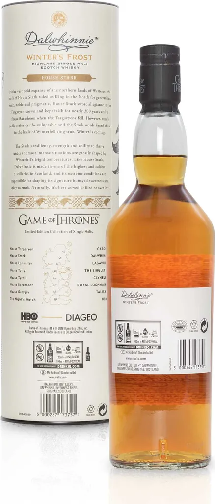 Dalwhinnie Winter's Frost House Stark Game Of Thrones Limited Edition Highland Single Malt Scotch Whisky | 43 % Vol | 0,7 L 11 Dalwhinnie Winter's Frost House Stark Game Of Thrones Limited Edition Highland Single Malt Scotch Whisky | 43 % Vol | 0,7 L – Bild 11