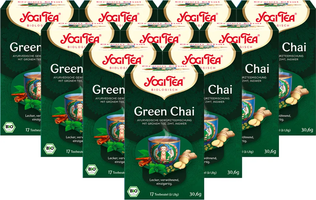 10 X BIO YOGI TEA Green Chai | 10 X 30,6g 1 10 X BIO YOGI TEA Green Chai | 10 X 30,6g