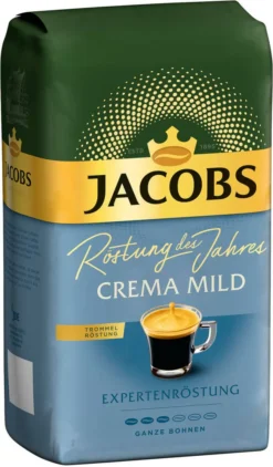 JACOBS Kaffeebohnen Expertenröstung Crema Mild Röstung Des Jahres 3 Kg Ganze Geröstete Bohnen + 1 Jacobs Barista Becher+ 1 Dose -Senseo || Tassimo Verkäufe a2ad79046dcf876d83cc5bf894048ff3 1