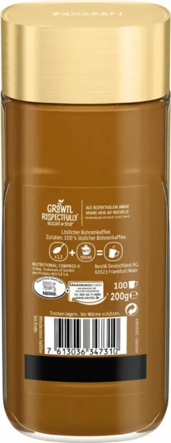 Nescafé® Nescafé Gold Crema | Löslicher Kaffee | 200g-Glas -Senseo || Tassimo Verkäufe a80ba34d8f8349e86635a7afb0fc2285