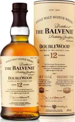The Balvenie 12 Jahre Old Double Wood Single Malt Scotch Whisky In Geschenkpackung | 40 % Vol | 0,7 L
