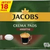 Jacobs Crema Pads Kräftig | 18 Senseo Kompatible Kaffeepads, 118 G
