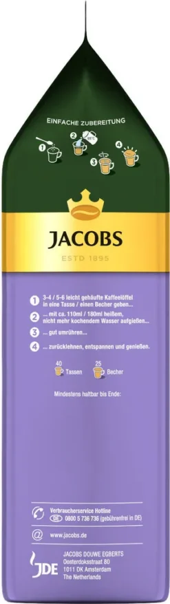 JACOBS Typ Cappuccino Choco So Leicht Mit Milka Geschmack 12 Beutel - 12 X 400g -Senseo || Tassimo Verkäufe b25f1ecca0b636b1fbeaf4456d490100