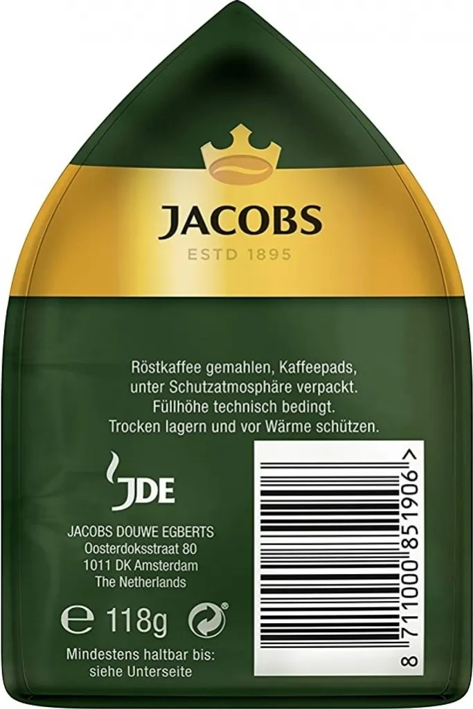 Jacobs Crema Pads | 18 Senseo Kompatible Kaffeepads 118 G 4 Jacobs Crema Pads | 18 Senseo Kompatible Kaffeepads 118 G – Bild 4