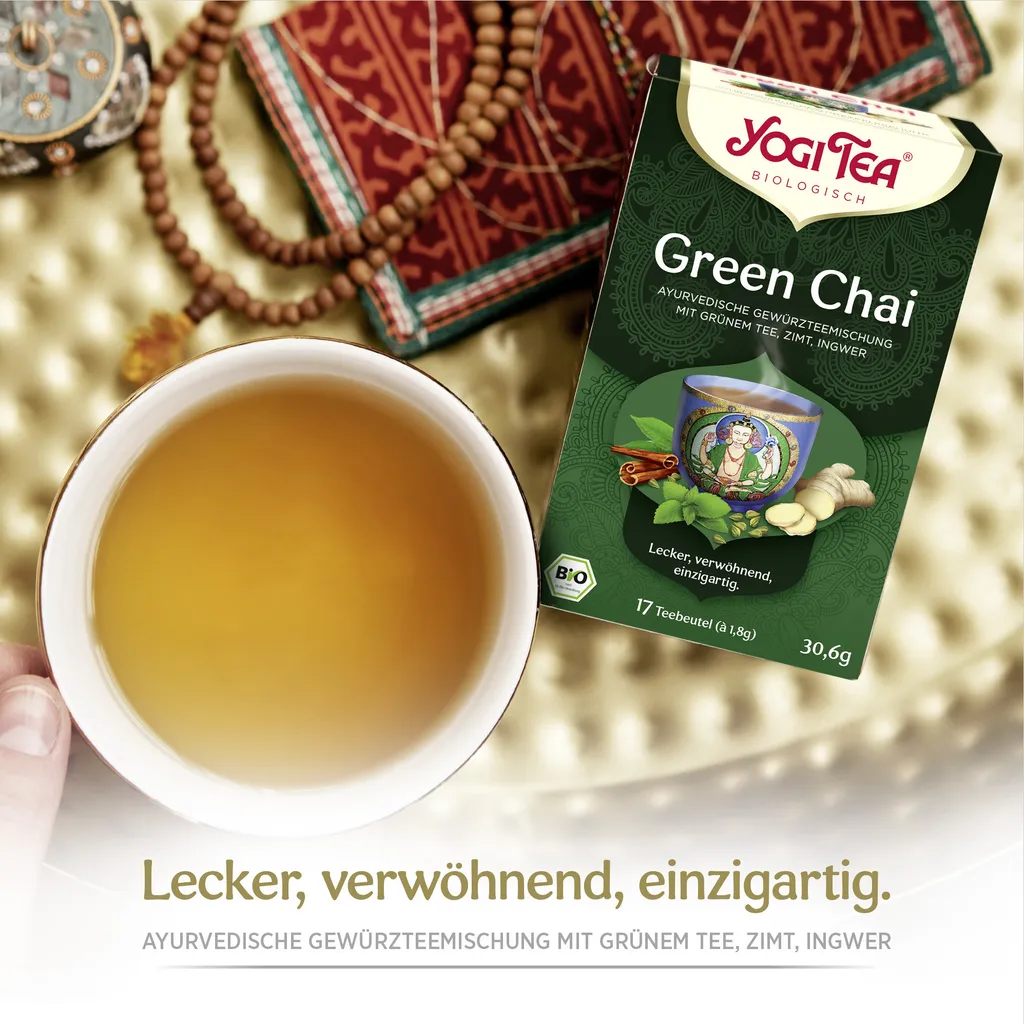 10 X BIO YOGI TEA Green Chai | 10 X 30,6g 2 10 X BIO YOGI TEA Green Chai | 10 X 30,6g – Bild 2