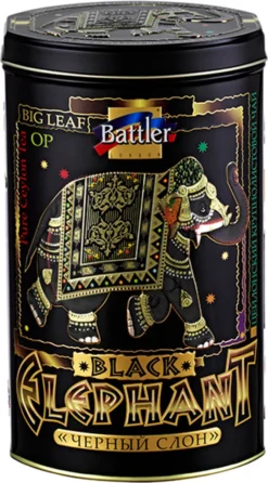 BATTLER Schwarzer Ceylon Tee Black Elephant OP Lose 100g Metalldose Schwarztee