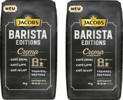 JACOBS Kaffeebohnen Barista Editions Crema 2 X 1 Kg Ganze Bohne + 1 Aluminium Dose Im Barista Design -Senseo || Tassimo Verkäufe befc82f0495111b85bfdf4562f04b967
