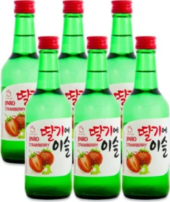 [ 6x 360ml ] HITEJINRO Soju Jinro Strawberry / Soju Mit Erdbeergeschmack Alc. 13% Vol.