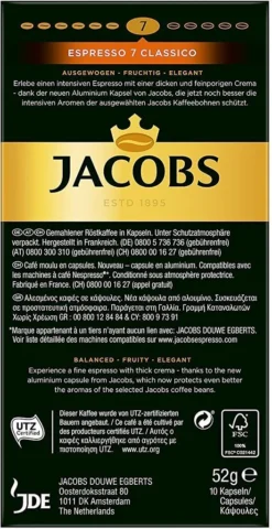 JACOBS Kapseln Espresso Classico 100 Nespresso Kompatible Kaffeekapseln -Senseo || Tassimo Verkäufe c5d3a5645ae678674779cb40a9b709cb