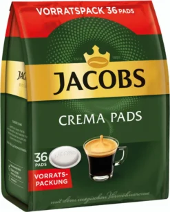 JACOBS Kaffeepads Crema Classic UTZ- 5 X 36 Getränke Pads Vorteilspack -Senseo || Tassimo Verkäufe c7a699f02e5a94e110d0d2ee916baba8