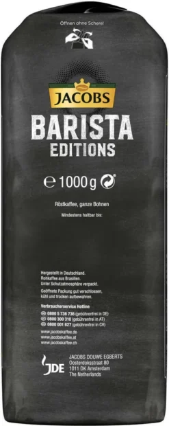 Jacobs Barista Editions Selektion Des Jahres Brasilien, Bohnenkaffee, Ganze Bohnen, Röstkaffee, Kaffeebohnen, 1000 G -Senseo || Tassimo Verkäufe cc07a0e86ad8e9d374911280dce7986b