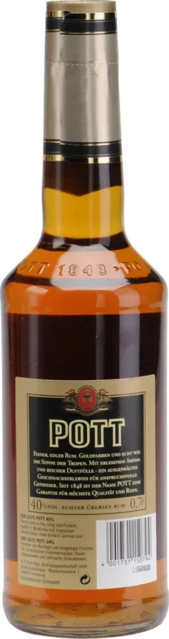 Der Gute Pott Rum Echter Übersee Rum | 40 % Vol | 0,7 L -Senseo || Tassimo Verkäufe cff32d6e0dfd3c74a0b11135c69a439c
