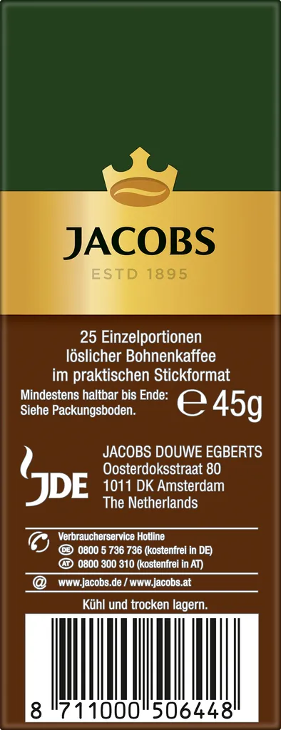 Jacobs Typ Espresso Sticks | Löslicher Kaffee | 25 Portionen 3 Jacobs Typ Espresso Sticks | Löslicher Kaffee | 25 Portionen – Bild 3