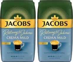 JACOBS Kaffeebohnen Expertenröstung Crema Mild Röstung Des Jahres 2 X 1 Kg + 1 Aluminium Dose Barista Design -Senseo || Tassimo Verkäufe d3aea06eb2a0c970a27fa8ce40c238d3