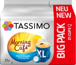 TASSIMO Morning Café XL Big Packs Mix-Paket 3 Sorten 6 Packungen 126 Getränke -Senseo || Tassimo Verkäufe d45a8cc1d6c2a832a43a985b72421c33