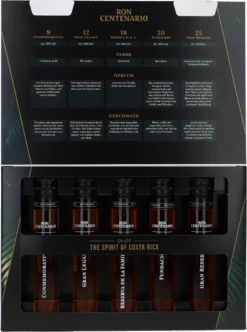 Ron Centenario Rum Tasting Set | Beinhaltet Centenario 9, 12, 18, 20 & 25 | 40 % Vol | 5 X 50 Ml | Insgesamt 0,25 L -Senseo || Tassimo Verkäufe d59af9dbe4f2f1daf58e3c259544ecee