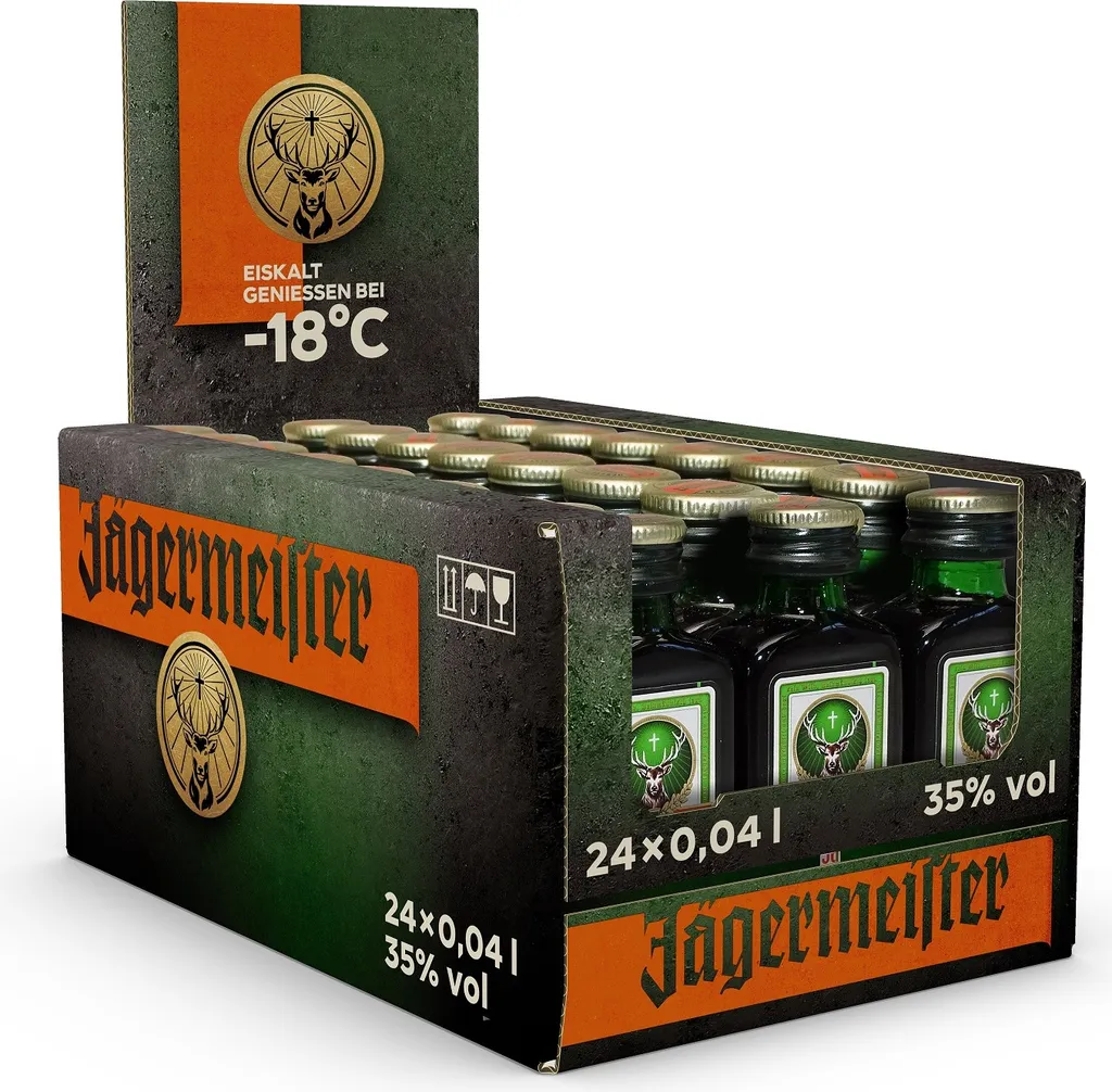 Jägermeister Kräuterlikör Aus Kräutern Wurzeln Und Früchten 24x4cl 2 Jägermeister Kräuterlikör Aus Kräutern Wurzeln Und Früchten 24x4cl – Bild 2