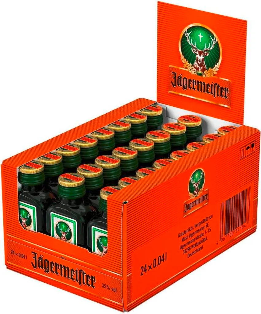 Jägermeister Kräuterlikör Aus Kräutern Wurzeln Und Früchten 24x4cl 1 Jägermeister Kräuterlikör Aus Kräutern Wurzeln Und Früchten 24x4cl
