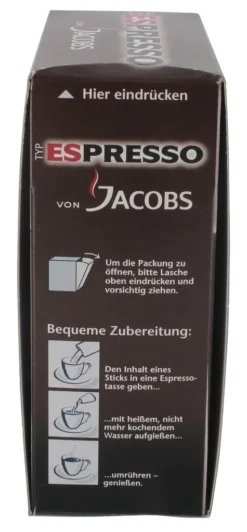 Jacobs Typ Espresso Sticks | Löslicher Kaffee | 25 Portionen 20 Jacobs Typ Espresso Sticks | Löslicher Kaffee | 25 Portionen -Senseo || Tassimo Verkäufe d974244053679f784bc197cc5dc9c143