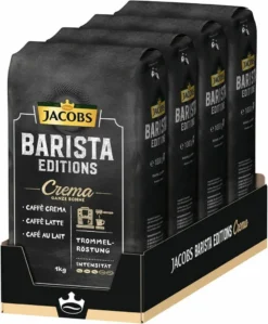 JACOBS Kaffeebohnen Barista Editions Crema Ganze Bohne 4x1 Kg + 2 Alu Dosen Im Barista Design -Senseo || Tassimo Verkäufe e354fb1afad0c4ce22f628c6311ff658