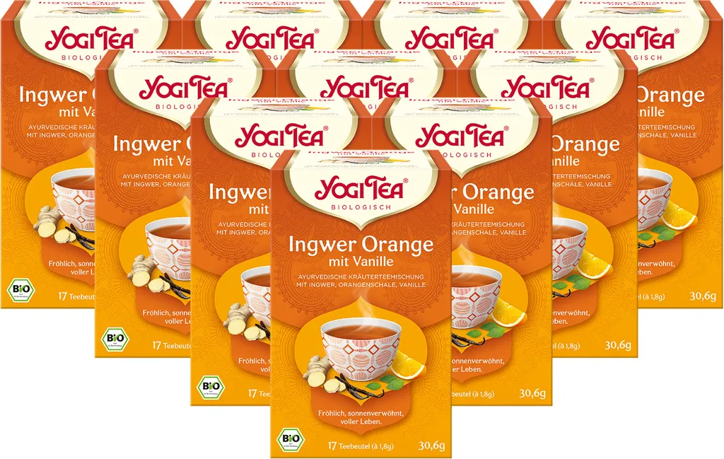10 X BIO YOGI TEA Ingwer Orange | 10 X 30,6g 1 10 X BIO YOGI TEA Ingwer Orange | 10 X 30,6g