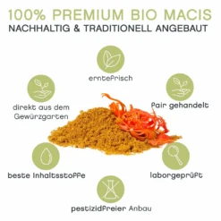 Macis Muskatblüte Gemahlen, BIO, 100g -Senseo || Tassimo Verkäufe e4fb189ed6f966231ce94ab7e90a7b97