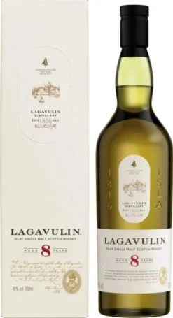 Lagavulin 8 Jahre Islay Single Malt Scotch Whisky In Geschenkpackung | 48 % Vol | 0,7 L