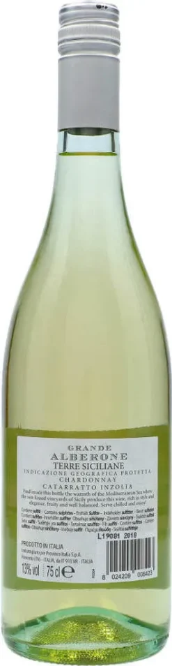 Grande Alberone Chardonnay Cataratto Inzolia Bianco Terre Siciliane IGP Trocken 2019 Italien | 13 % Vol | 0,75 L -Senseo || Tassimo Verkäufe e9db27a438da94b007c651fd867535d5