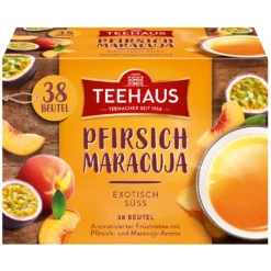 Teehaus Pfirsich Maracuja Exotisch Süßer Früchtetee 38 Beutel 76g