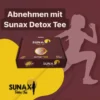 Sunax Detox Tee Himbeere | Fatburner Zum Abnehmen | 100% Natural | 60 Stück