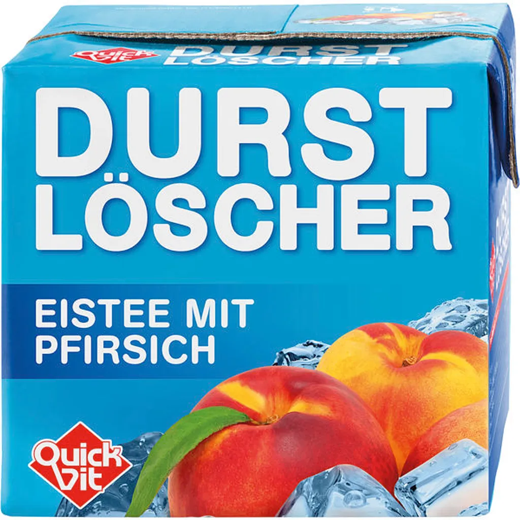 QuickVit - Der Original Durstlöscher - Eistee Mit Pfirsich 500ml 1 QuickVit - Der Original Durstlöscher - Eistee Mit Pfirsich 500ml